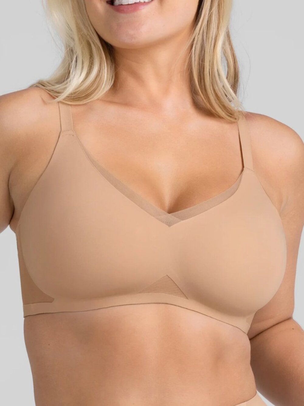 NWT HoneyLove CrossOver Bra, Size L, Beige